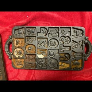 John Wright Cast Iron Alphabet Mold